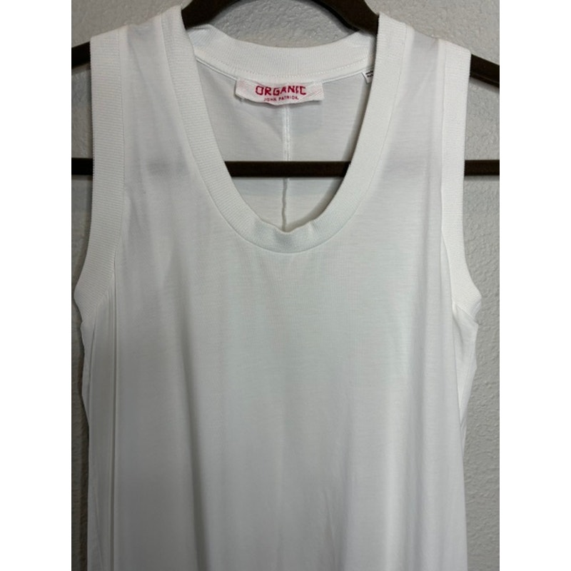 Organic John Patrick White Tank Maxi Dress Xs Slim Bodycon Stretch Minimalist — image 3 of 8